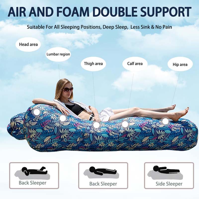 Lightweight Camping Mattress with 3-Second Inflation (200kg Weight Capacity & Water-Resistant)