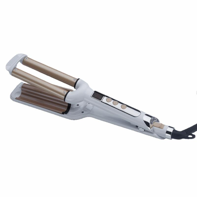 Ceramic Hair Crimper Iron Hair Waver 3 Barrel 0.6 inch / 16mm Professional Crimping Iron