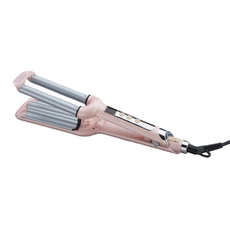 Ceramic Hair Crimper Iron Hair Waver 3 Barrel 0.6 inch / 16mm Professional Crimping Iron
